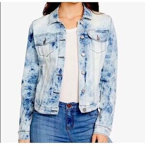 William Rast Sussex Tye Dye Cropped Denim Jacket Size XS
